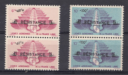 Levant - 1943 - 6f50+48f50,10f+100f Resistance Pairs - MNH - Unused Stamps