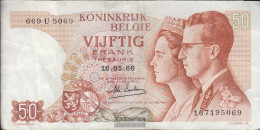 Belgium Pick-number: 139, Signature 19 Used (III) 1966 50 Francs - Other & Unclassified