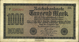 German Empire Rosenbg: 75g, Watermark Mäander, Red Kontrollnummer Used (III) 1922 1.000 Mark - 1000 Mark