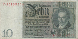 German Empire Rosenbg: 173a, Udr.-Bst. E, Series: A-F, Peace Print, WZ. Thaer Used (III) 1929 10 Reichsmark - 10 Mark