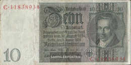 German Empire Rosenbg: 173a Udr.- Bst. R, Series: A-F, WZ. Thaer Used (III) 1929 10 Reichsmark - 10 Mark