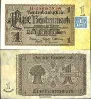 DDR Rosenbg: 330b, Kupon On Number. 166b Used (III) 1948 1 DM On 1 RM - Andere & Zonder Classificatie