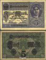 Deutsches Reich Rosenbg: 54c, 8stellige Kontrollnummer, Vs. Grauviolett Gebraucht (III) 1917 5 Mark - 5 Mark