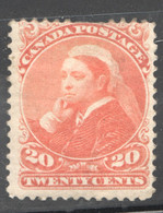 1893  Widow's Weeds  20 ¢ Vermillon   Scott  46 * MH - Unused Stamps