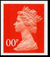 GREAT BRITAIN 2002 Machin Denomination OO Red TRIAL - Ensayos, Pruebas & Reimpresiones