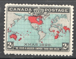 1898  Imperial Penny Postage  World Map Of British Empire  Scott 86   MH * - Ungebraucht