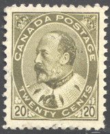 1903  Edward VII  20 ¢     Scott 94  NG (*) - Ongebruikt