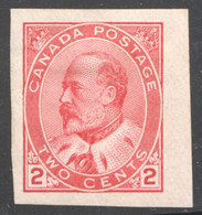 1903  Edward VII  2¢   Imperf Right Margin Copy   Scott 90A  MH * - Unused Stamps