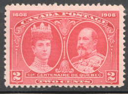 1908  Quebec City Tercentenary  2 ¢ King Edward VII & Queen  Scott 98 MNH ** - Nuevos