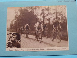BAZEL : Juniors Op Weg Naar Het Dorp : MASQUELLIER Overwinnaar - 1936 ( Zie Foto Voor Detail ) KRANTENARTIKEL ! - Cyclisme