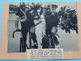 LANGEBRUGGE Velodroon / BONDUEL En Romain GIJSSELS Derby - 1932 ( Zie Foto Voor Detail ) KRANTENARTIKEL ! - Cyclisme