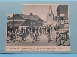 Te MELDERS Bij TIENEN / Juniors : De Winnaar FONTEYNE - 1933 ( Zie Foto Voor Detail ) KRANTENARTIKEL ! - Cyclisme