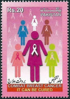 PAKISTAN 2020 - Combat Breast CANCER It Can Be Cured, Disease Health, 1v. MNH - Pakistan