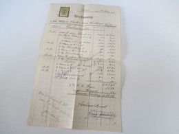 Österreich Krems 1928 Rechnung über Dachreparatur Mit Stempelmarke 50 Groschen Zimmermeister Franz Jaworsky - Lettres & Documents