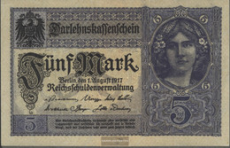 German Empire Rosenbg: 54a, 7stellige Kontrollnummer Used (III) 1917 5 Mark - 5 Mark