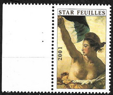 France  Vignette Star Feuille Delacroix " La Liberté Guidant Le Peuple Neuf * *TB - Révolution Française