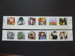 GREAT BRITAIN SG 3187+ 2011 CARTOONS 1ST CLASS STAMP STICKERS ODD SHAPE SET OF 10 - Feuilles, Planches  Et Multiples