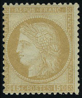 Neuf Avec Charnière N° 55, 15c Bistre, Cl, T.B. - Other & Unclassified