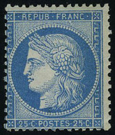 Neuf Avec Charnière N° 60B, 25c Bleu Type II, Cl, T.B. Rare - Other & Unclassified