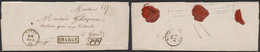 LAC Non Affranchie En PP Daté De Ypres (1861) + Griffe Encadré CHARGE Et Manusc. > Notaire à Gand - Zonder Portkosten