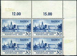 Neuf Sans Charnière N° 46a, 30p Congrès Des Ingénieurs, Bloc De 4 Cdf, Type II, TB, Rare - Other & Unclassified