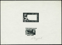 Type Temple De 1914. Epreuve D'artiste En Noir, En 2 Parties : Cadre + Fond. Sans La Valeur Faciale. T.B. - Other & Unclassified