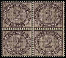 Neuf Sans Charnière N° 43, 2m  Violettpurpur, Bloc De 4, Michel 37a ND 4800 € Pour 4 Timbres, Certificat Wiegand, RRR En - Andere & Zonder Classificatie