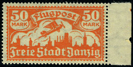 Neuf Sans Charnière N° 12, 50m Orange Sans Burelage Gris, TB -Michel 134F - Altri & Non Classificati