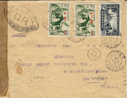 1944- Enveloppe Par Avion De DAKAR  Affr. 26,50 F  Avec Censure  D R  Pour New York - Andere & Zonder Classificatie