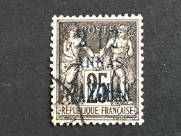 ZANZIBAR Y&T 24 2 1/2 Anna’s Sur 25 Centimes Noir - Oblitérés