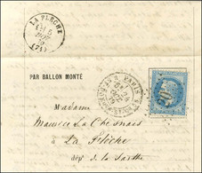 Etoile 20 / N° 29 Càd PARIS / R. ST DOMque ST GN 58 Du 24 OCT. 70 Sur Lettre PAR BALLON MONTÉ Pour La Flèche, Au Verso C - Guerra De 1870