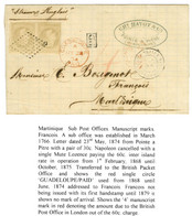 Losange / Col. Gen. N° 9 Paire (def) Càd GUADELOUPE / POINTE A PITRE + Càd Rouge GUADELOUPE / PAID Sur Lettre Pour Franç - Correo Marítimo