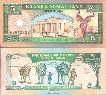 Somaliland Pick-Nr: 1a Bankfrisch 1994 5 Shillings - Somalia