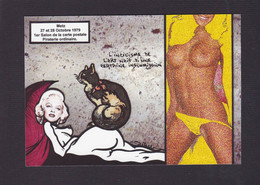 CPM Salon Cartes Postales Tirage Limité 30 Ex Numérotés Signés JIHEL Femme Nue érotisme Pin Up Metz - Bourses & Salons De Collections