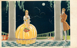 Art Déco Art Nouveau Jugendstil * CPA Illustrateur Genre Meschini * N°2590-3 * Femme & Homme - Autres & Non Classés