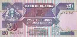 Uganda Pick-number: 29a Uncirculated 1987 20 Shillings - Oeganda