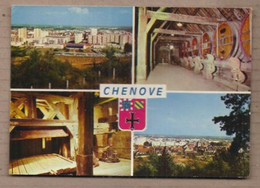 CPSM 21 - CHENOVE - TB CP Multivue Dont Nouveaux Quartiers De Chenove , Caves , Pressoir , Vue Générale De Chenove 1976 - Chenove
