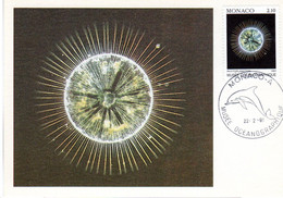 " PHYTOPLANCTON " Sur Carte Maximum De Monaco De 1991 N° YT 1761. Parfait état CM - Milieubescherming & Klimaat