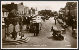 March - Broad Street And Fountain - H. 6768 Valentine & Sons - See 2 Scans - Autres & Non Classés