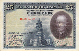 25 Pesetas Spanien 1928 VF/F (III) - Otros & Sin Clasificación