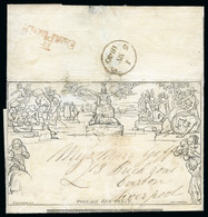 1840 (May 5) 1d Mulready Wrapper, Stereo A25, Sent From London To Liverpool The Day Before It Was Valid For Use And Henc - 1840 Enveloppes Mulready