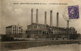 Montceau Les Mines * La Station électrique * Usine Cheminée - Montceau Les Mines
