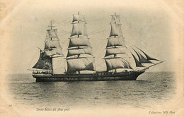 Bateau Voilier * Trois Mâts Au Plus Près * Goëlette - Sailing Vessels