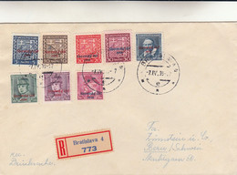 Bratislava Per Bern, Cover Registred Filatelica, Con Francobolli Della Neonata Repubblica Slovacca 1939 - Brieven En Documenten