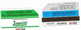 TELECOM ITALIA (PERIODO SIP) - C.& C.2372 - NUMERO VERDE 15000 - USATE - Publiques Spéciales Ou Commémoratives