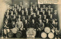 Montreuil * La Fanfare De CLAIRONS PISTONS * L'espérance De Montreuil * Musicien Troupe * 1928 - Montreuil