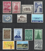 ICELAND - LOT OF 14 DIFFERENT - MNH MINT NEUF NUEVO - Collections, Lots & Séries