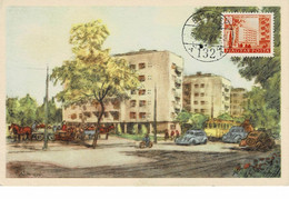 CARTE MAXIMUM HONGRIE 1951 BUILDINGS - Maximum Cards & Covers