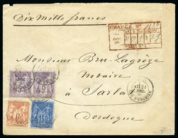 1880, Enveloppe à Valeur Déclarée Maximum Soit 10'000 - 1876-1898 Sage (Tipo II)