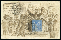 1881, Devant De Lettre De Petit Format Et Surtout Décorée - 1876-1898 Sage (Tipo II)